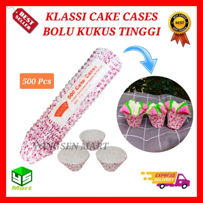 

Klassi cake cases 500 cup cake kertas cetakan kue bolu kukus tinggi