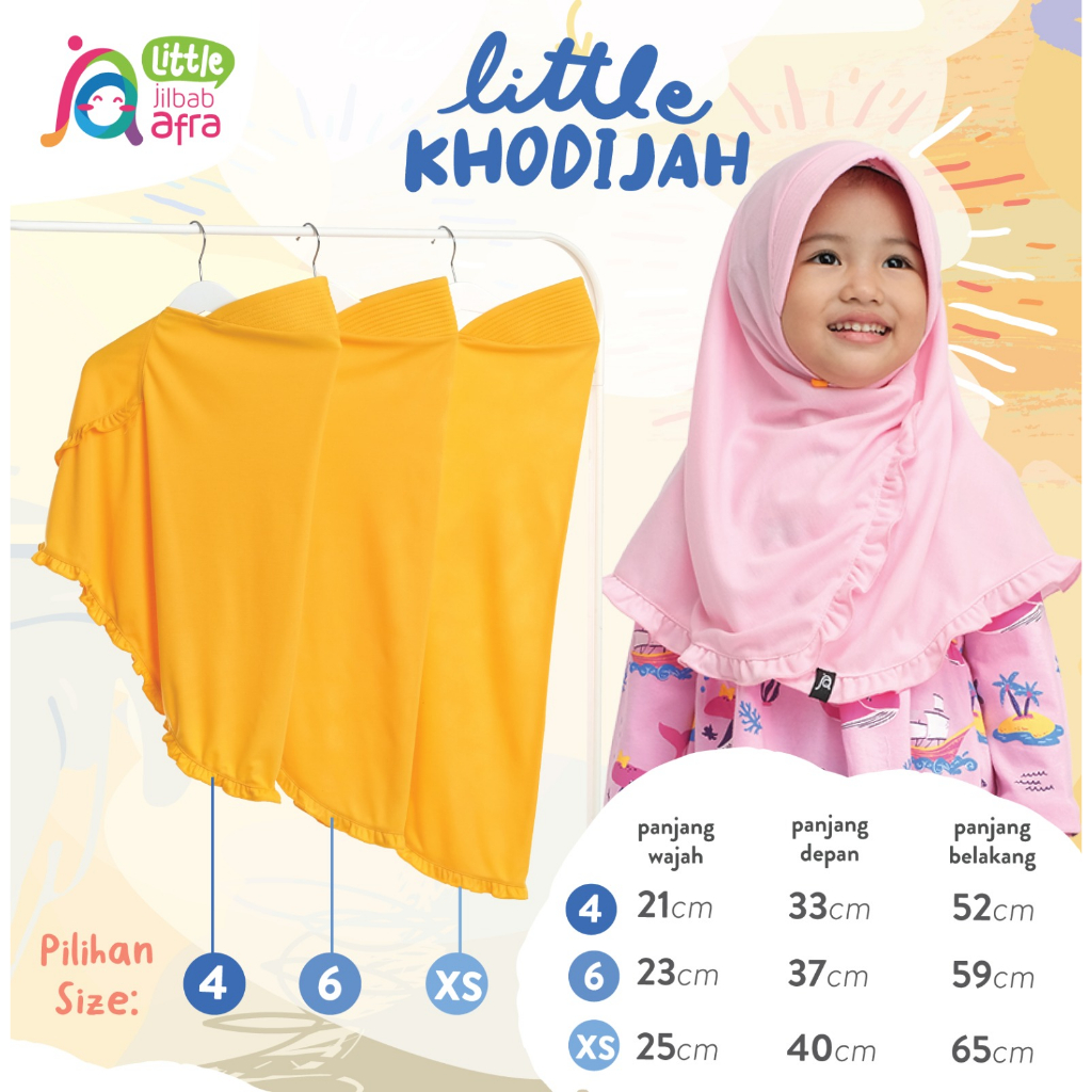 Jilbab Instan Anak Little Khodijah - Little Jilbab Arfa - Bahan Kaos, Adem &amp; Lembut - Part 3
