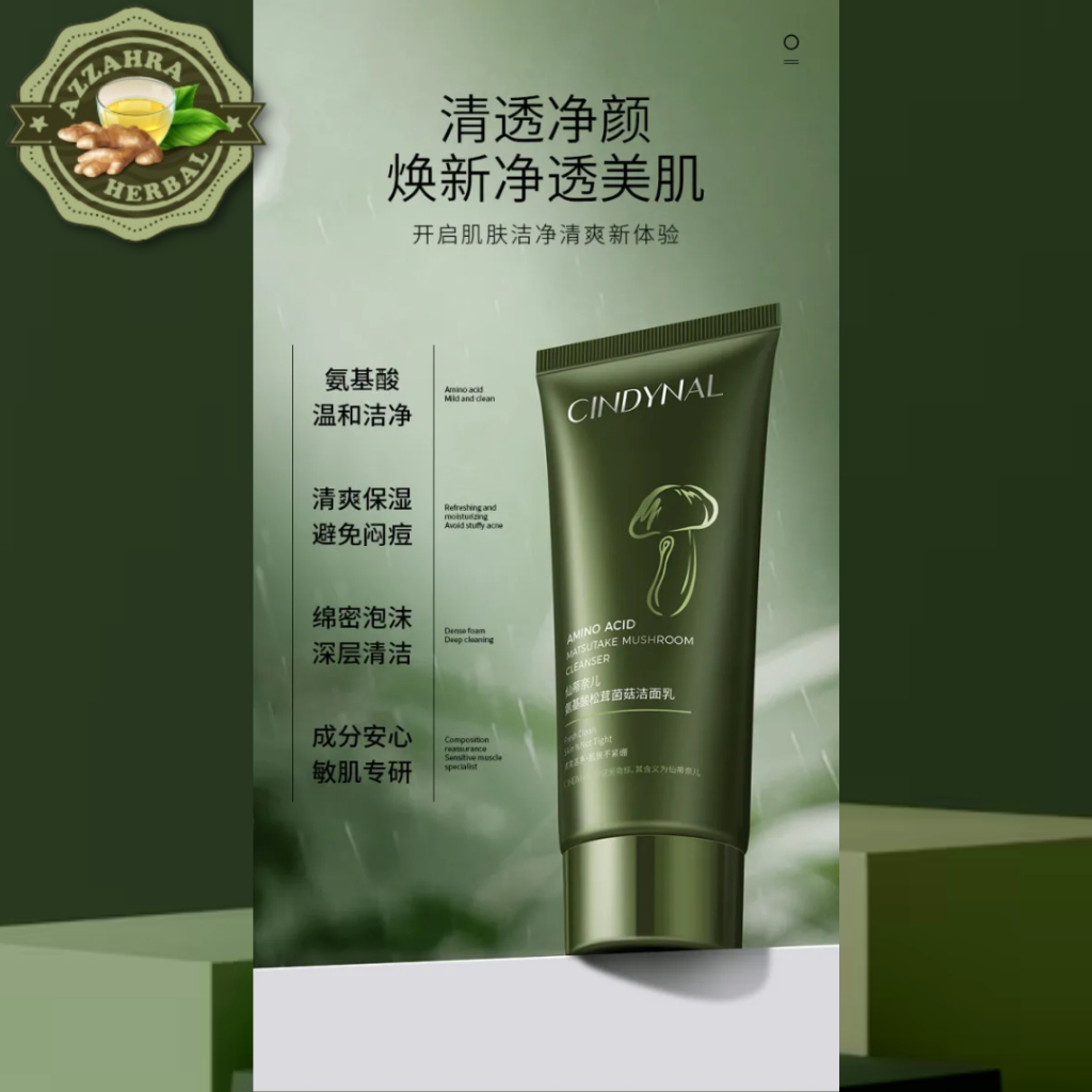 [100ML] AMINO ACID FACIAL WASH 𝐎𝐑𝐈𝐆𝐈𝐍𝐀𝐋 Sabun Cuci Muka Memutihkan Wajah Moisturizing Cleanser Mushroom