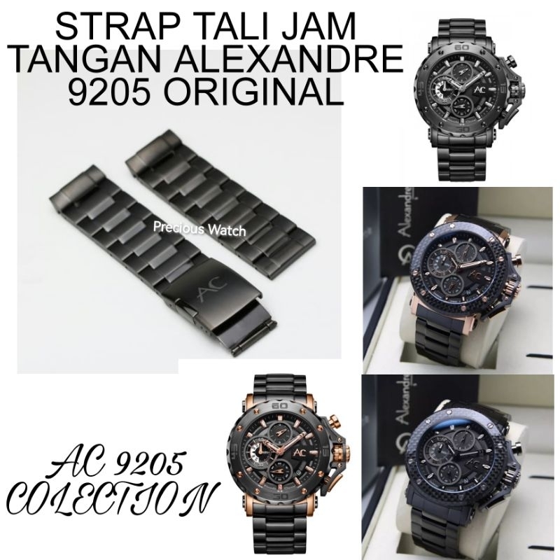 STRAP TALI JAM TANGAN ALEXANDRE CHRISTIE ORIGINAL RANTAI HITAM AC 9205 STRAP / TALI JAM ALEXANDRE CHRISTIE TIPE AC 9205 COLLECTION ORIGINAL