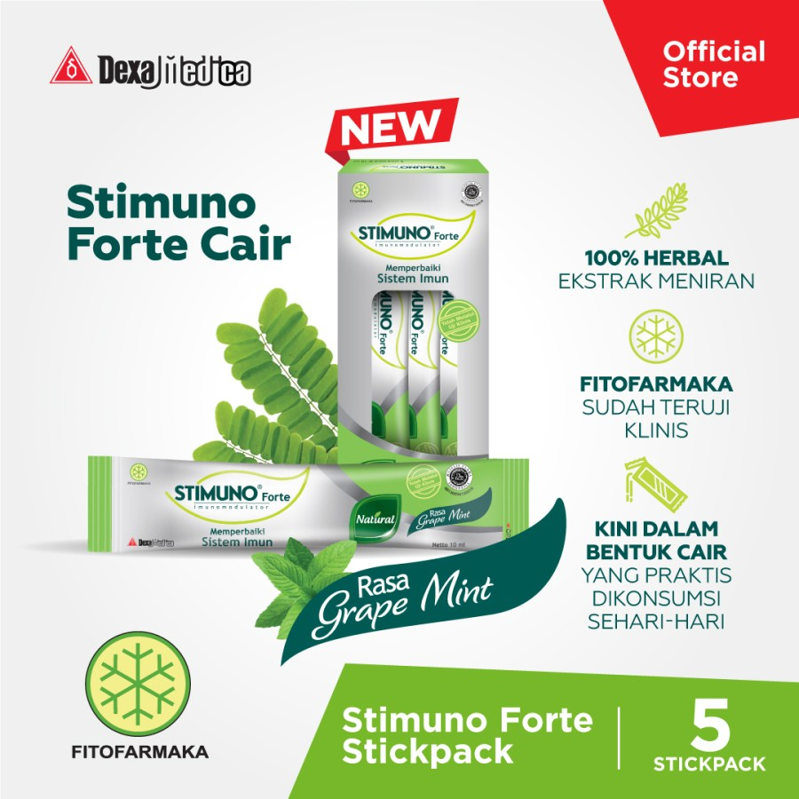 Stimuno Forte Stickpack 10 ML Isi 5 Sachet - Memperbaiki Sistem Imun