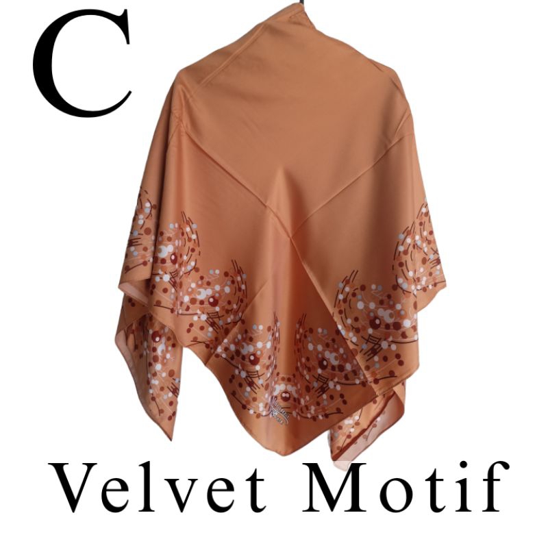 HIJAB / JILBAB / SCARF UMAMA VELVET MOTIF C | Oleh - Oleh haji dan umroh