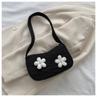 ALESSIA Shoulder Bag Tas Bahu Mini Kecil Flower Shoulder Square Bag  Kosmetik Wanita Korean Vintage Lucu Aesthetic konser Style Chikoisme