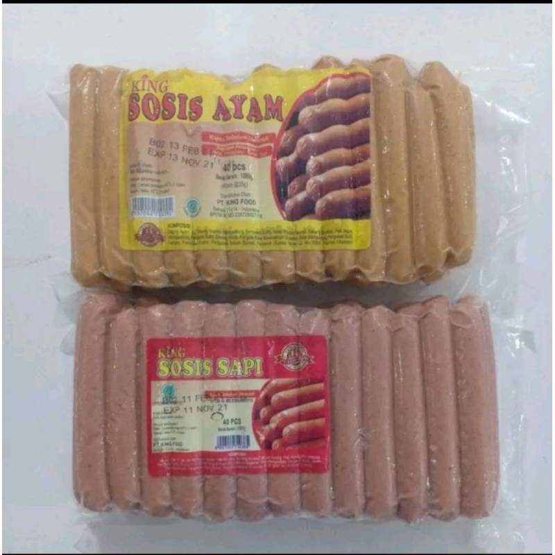 

KING FOOD sosis ayam sapi 1kg 40s