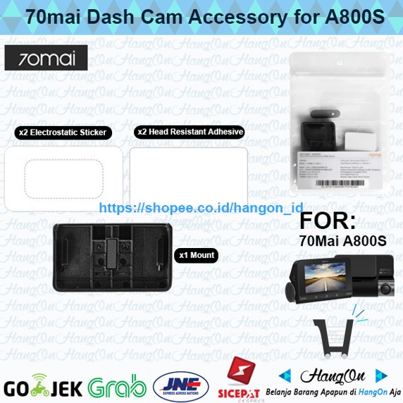 Sticker 70Mai Dashcam Accessory A800S Aksesoris Stiker A 800S Mount