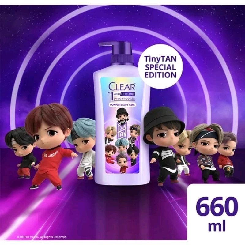 Clear Shampoo Anti Dandruff 660mL / Complete Soft Care / Natural Black / Shampo 660mL / Shampo Anti Dandruff Perawatan Rambut Rusak
