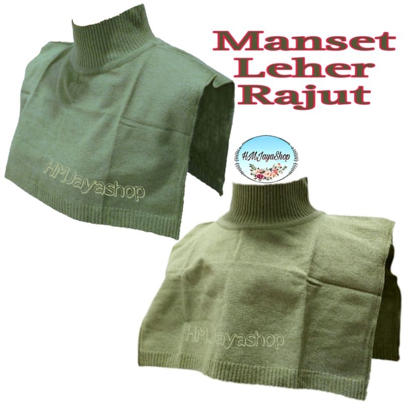 Manset Leher Rajut Inner Leher Hijab Dada Rajut Premium