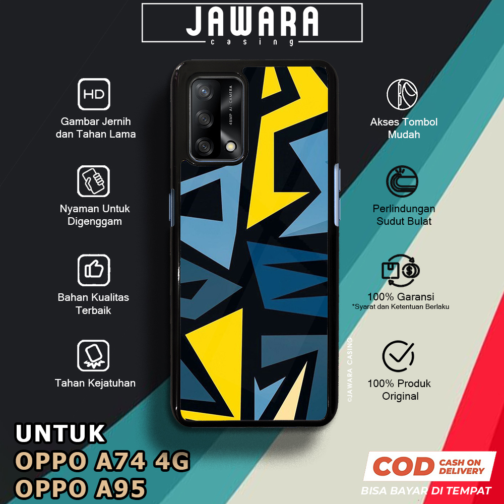 Case Oppo A74 4G A95 Casing Oppo A74 4G A95 Jawara Casing [DDLE] Case Glossy Case Aesthetic Custom C