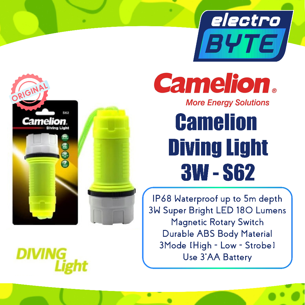 Camelion Senter Selam S62 - Senter Diving / Camelion Senter Selam S62 / Senter LED Camelion S62 Divi