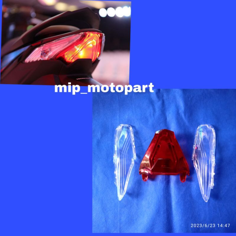 kaca mika lampu belakang mika stoplamp beat LED Deluxe 2021-2023 BERKUALITAS