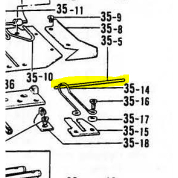 Lower Theard Take-Up Lever Cover Shaft 105285000 Ori Taiwan Mesin Jahit Make-Up YX-926 /B-926