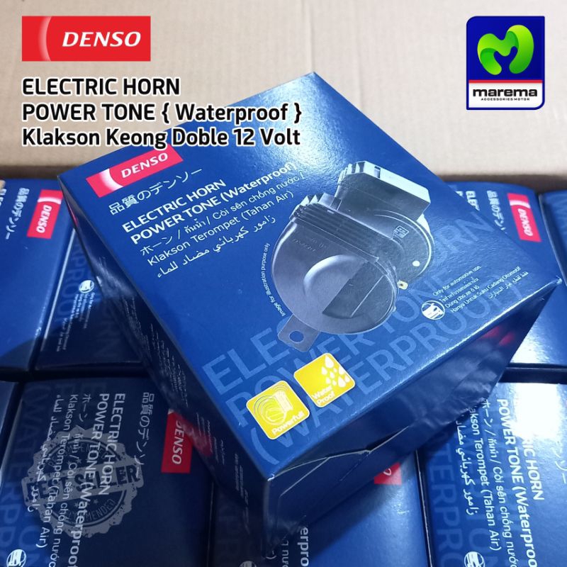 Klakson keong double waterproof 12 volt, DENSO