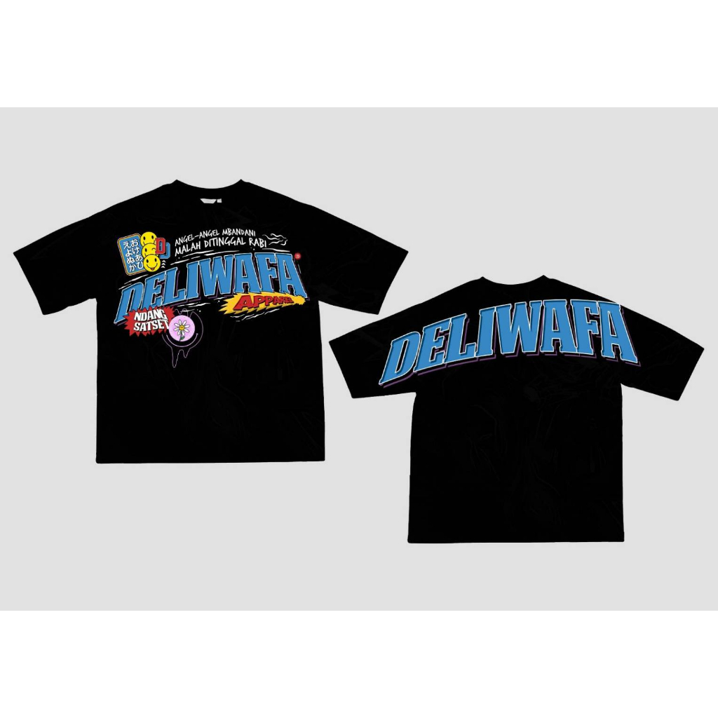 Deliwafa  - [Deliwafa] Oversize Unisex T-Shirt Ndang Satset