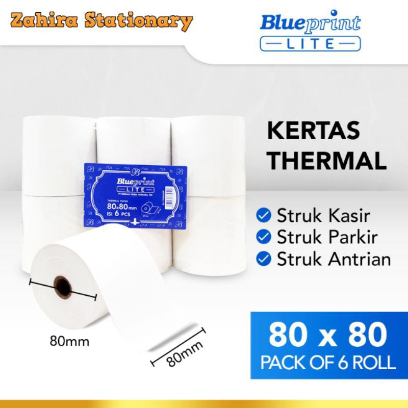 

Thermal Paper 80x80 Kertas Thermal Struk Kasir 80 x 80 Blueprint