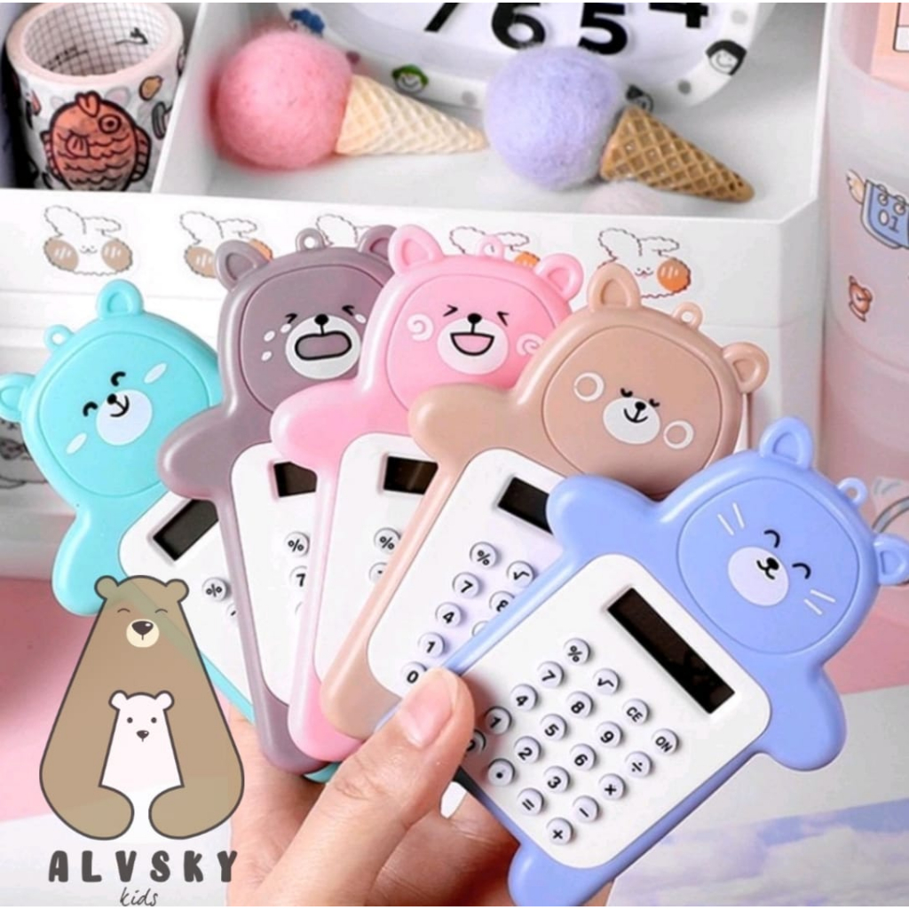 

CALCULATOR MINI MOTIF BEAR PORTABLE / KALKULATOR 8 DIGIT MOTIF BERUANG UNIK