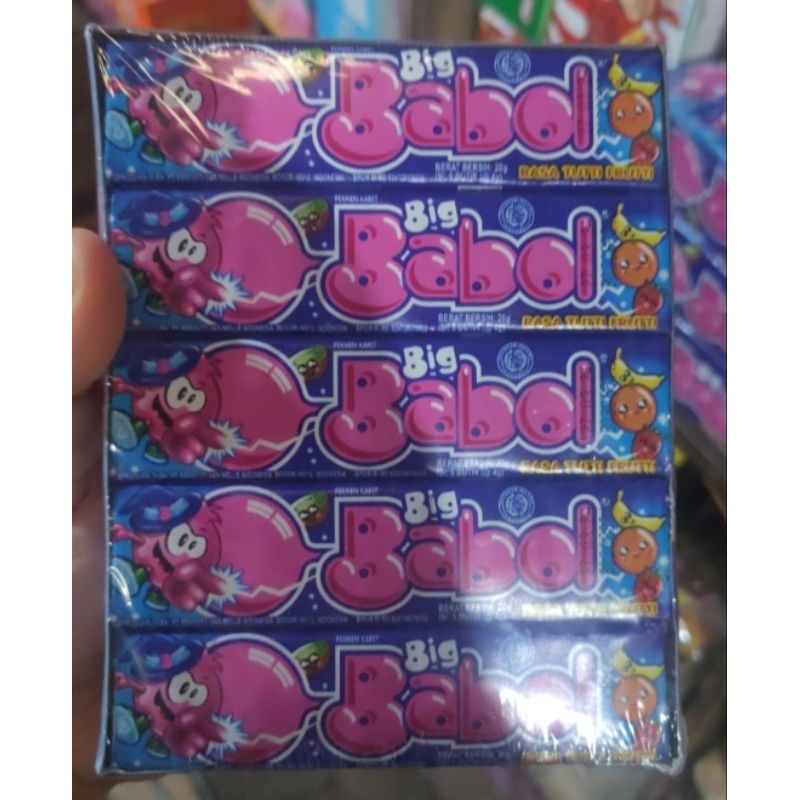 

Permen Karet Big Babol Stick Tutti Frutti (1 box isi 20 stick)