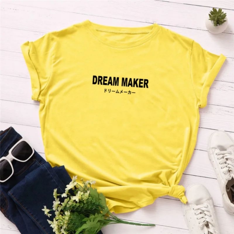 Kaos wanita atasan wanita distro lengan pendek kaos oblong cewek baju perempuan dream