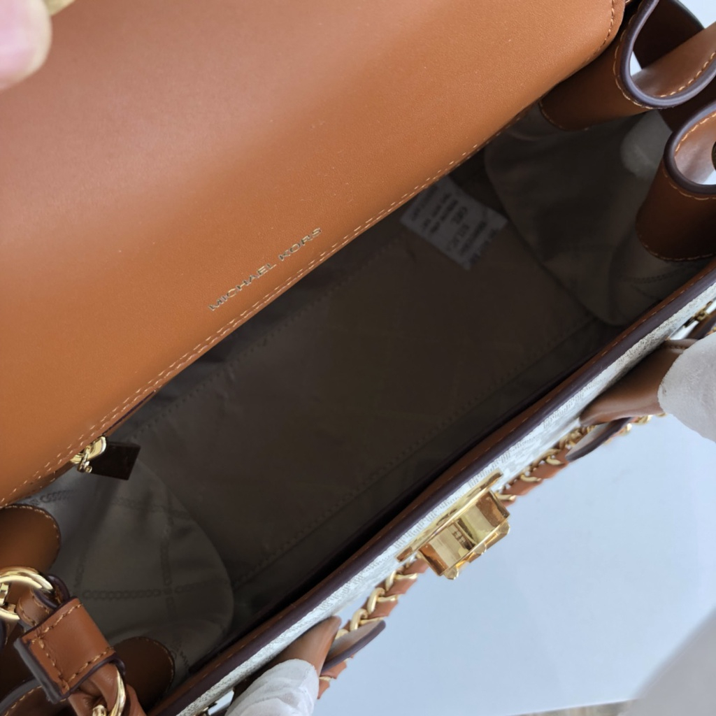 （Shopee Live）KM8188-6 8188  M-K Michael Kors Women's Medium Solid Color Presbyopia Handbag Crossbody Bag Shoulder Bag