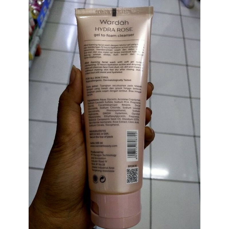 WARDAH HYDRA ROSE GEL TO FOAM CLEANSER 100ML