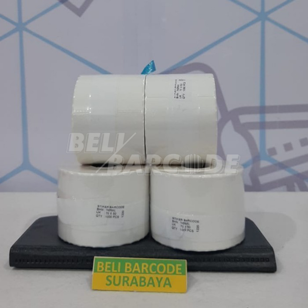 Stiker Label Thermal 70 x 50 mm 1 Line isi 1000 Pcs Cetak Resi