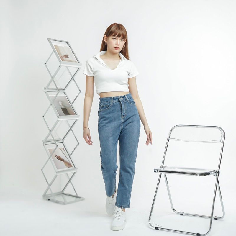 [LUXE.DLABEL] - E53 Jeans | Celana panjang Highwaist wanita Jeans import premium Jeans wanita polos ripped jeans High waist jeans wanita bkk Skinny Jeans High waist Baggy jeans Wideleg Jeans Kulot jeans Boyfriend jeans Wanita Kargo Jeans