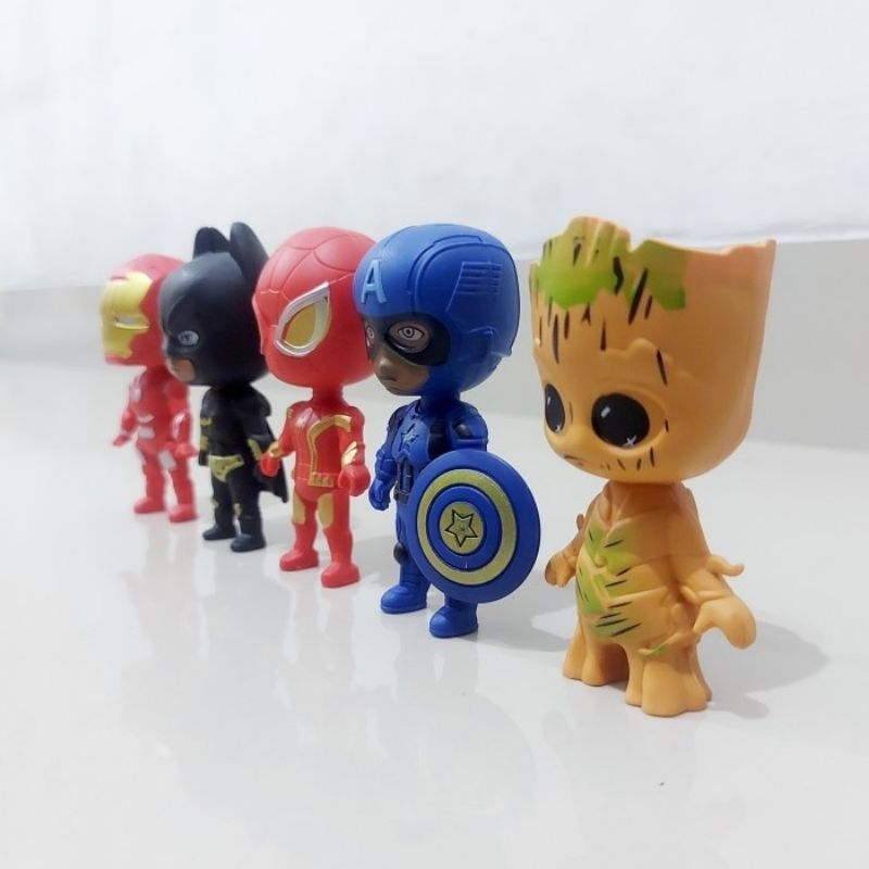 Mainan Action Figure Avengers Isi 5 Pcs - Set Figur Superhero Anak Laki Cowok