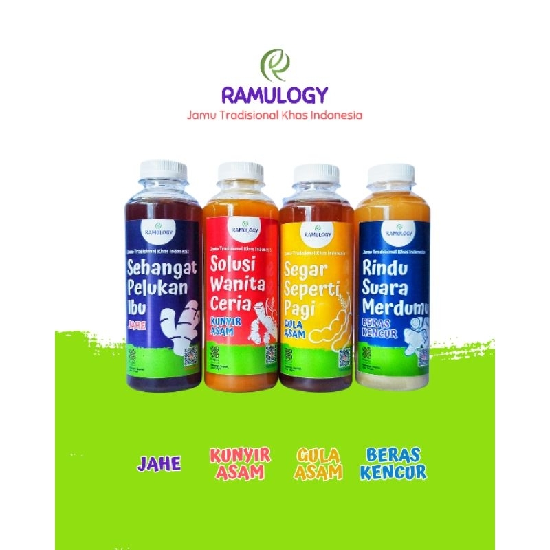 

Ramulogy Minuman Herbal Jamu Tradisional Kunyir Asam Beras Kencur Jahe Gula Asam Asem