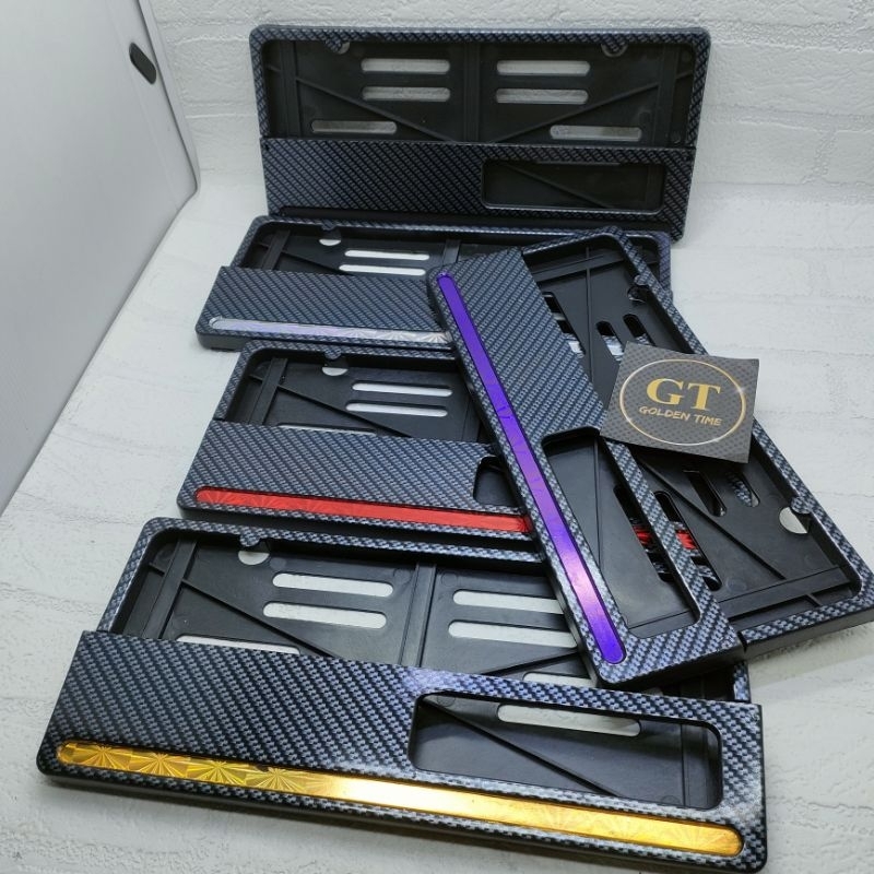 Dudukan Plat Nomor Karbon List Hologram Warna Cover Plat Nomor Variasi Motor