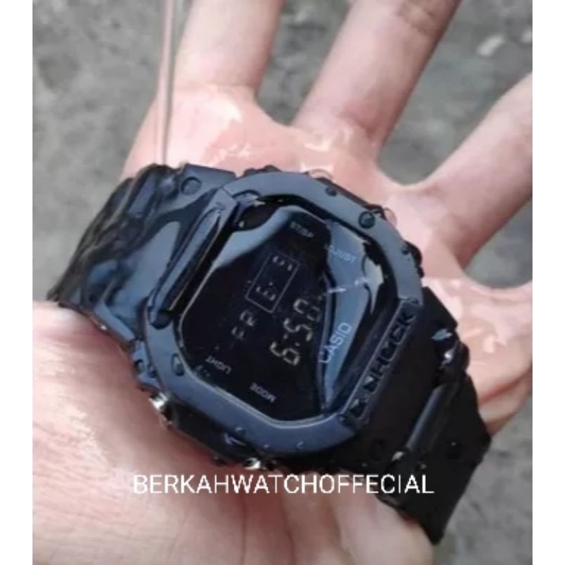 JAM TANGAN GSHOCK UNISEX PREMIUM ANTI AIR FULL BLACK