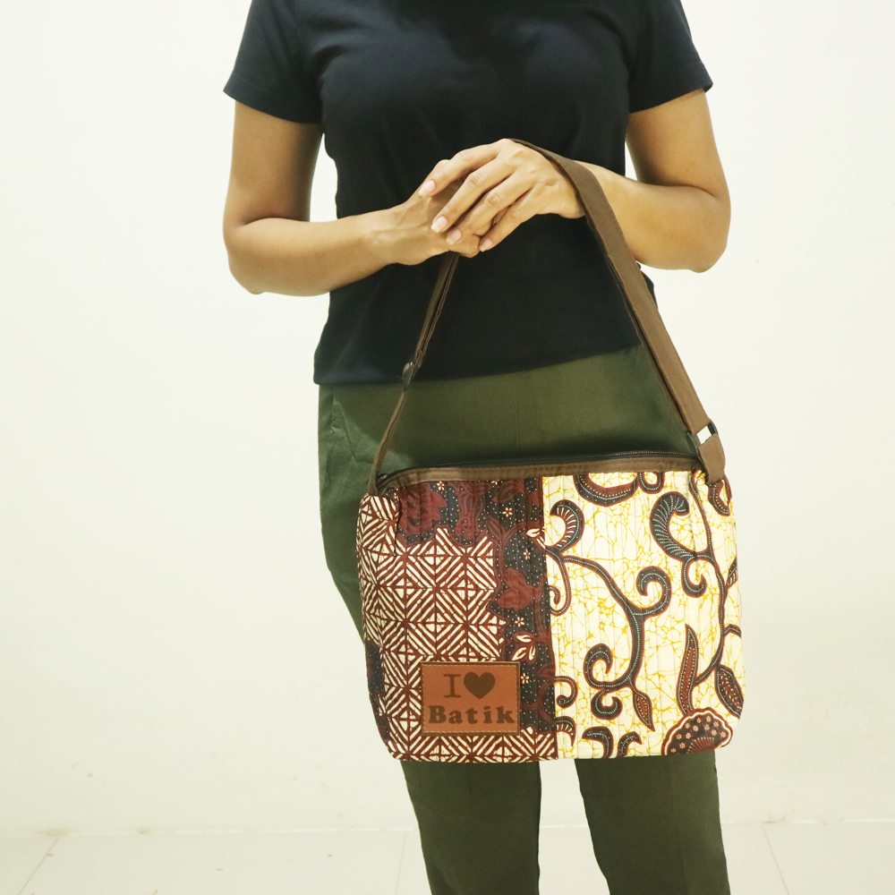 SENA SLING BAG | Tas Selempang Batik Jogja Sling bag Besar Oleh oleh Kerajinan Jogja Etnik Grosir Souvenir Wanita