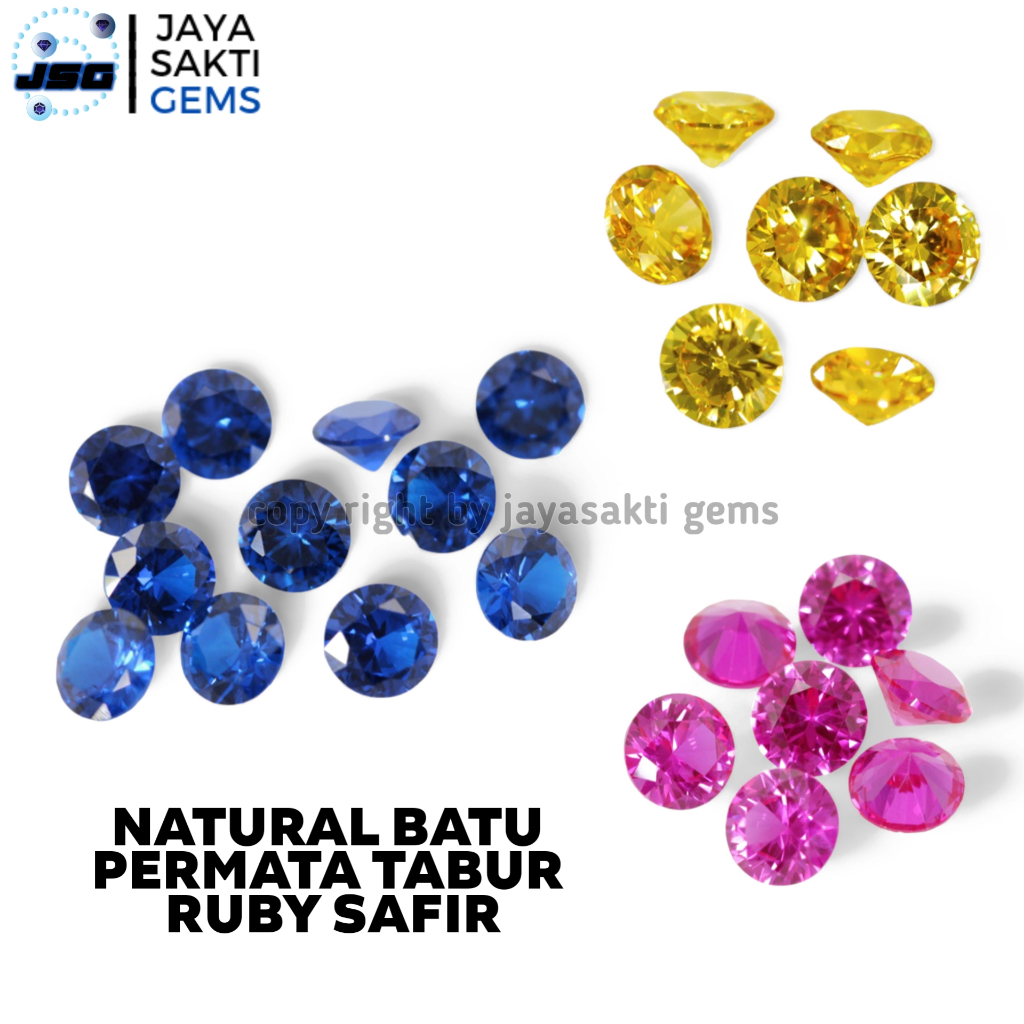 Batu Permata Tabur Natural Ruby Safir Shappire Corundum