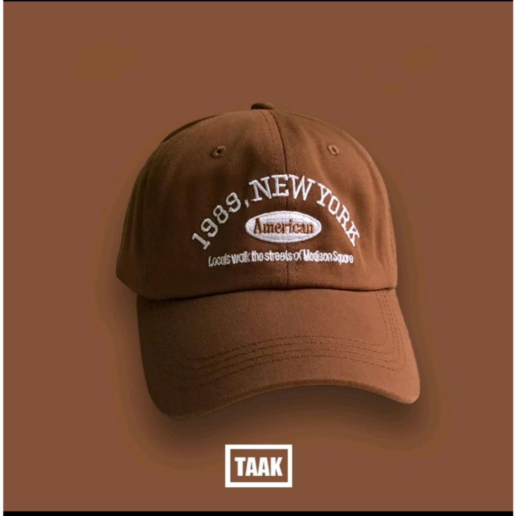 Topi Pria dan Wanita Cap Hat Cotton Material Bordir 1989 NEW YORK AMERICAN  Baseball Terbaru 2023 bisa bayar di tempat