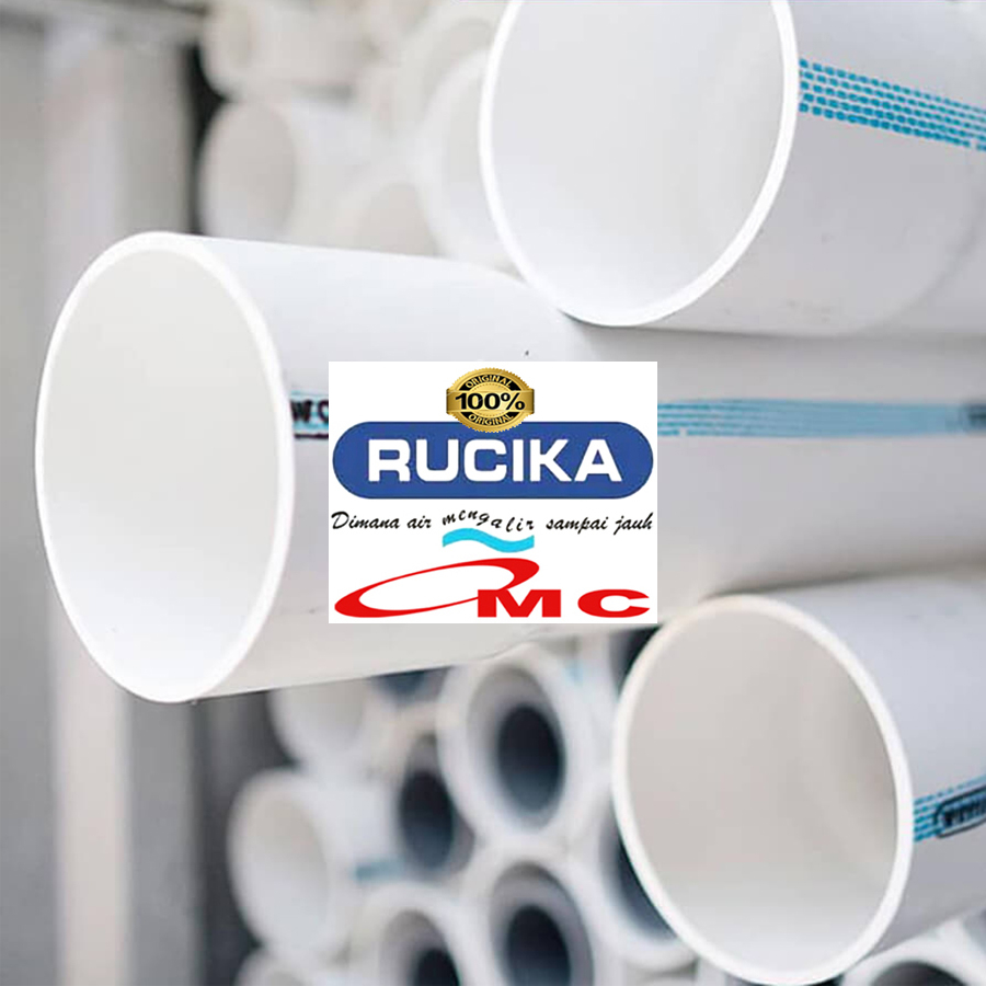 Pipa PVC Rucika AW Paralon Pralon Air 4 Inch 1 M Meter 100 Cm