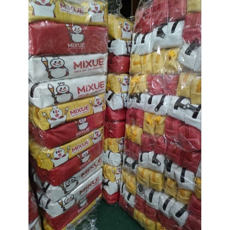 

(12 Pcs) Tempat Pensil Tepak Lontong Motif Mixue Warna Warni