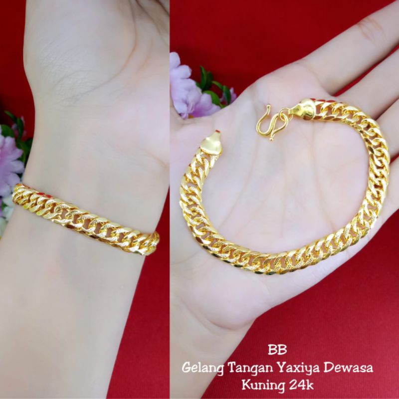 gelang sisik naga variasi pasir lapis emas 24k