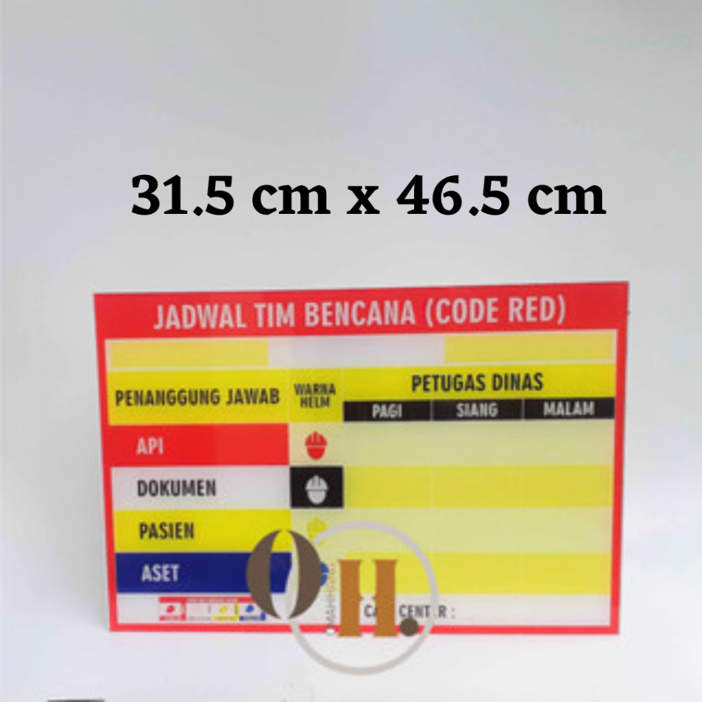 

Akrilik Code Red Jadwal Tim Bencana - Papan Siaga Bencana - Papan Red Code