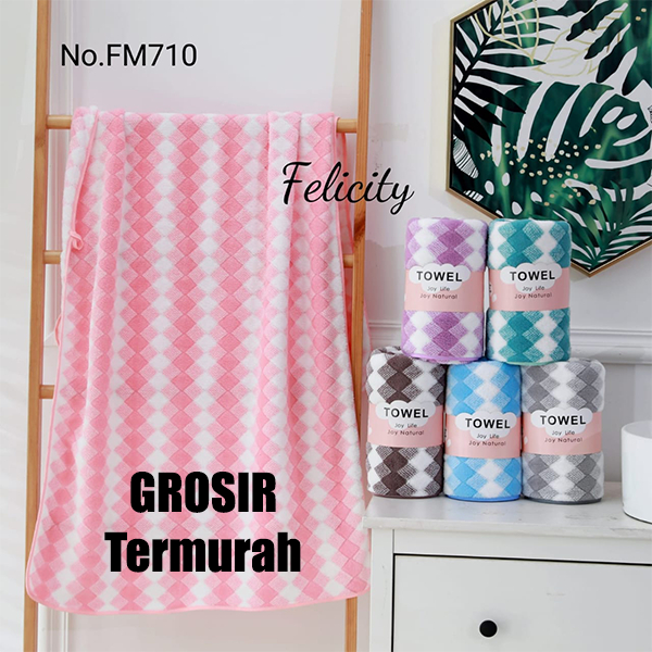 [GROSIR] Handuk Mandi Bulu Microfiber 70x140 Dewasa Super Lembut Serap Air Termurah