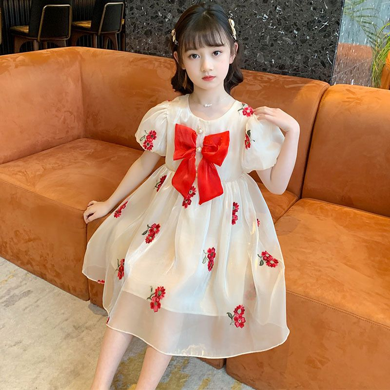 (LOLI-JKT) BD- 466 DRESS ANAK IMPORT PITA MAWAR MERAH SIZE 90-140