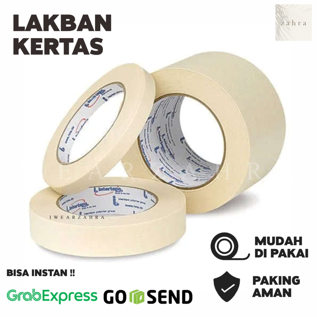 LAKBAN KERTAS 1 INCH - Lakban isolasi kertas 1 inch isolasi masking tape murah