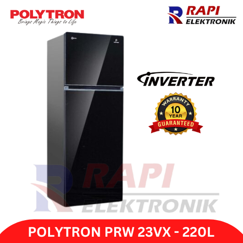 LEMARI ES POLYTRON PRW 23VX Belleza Jumbo Inverter 220 Liter Inverter