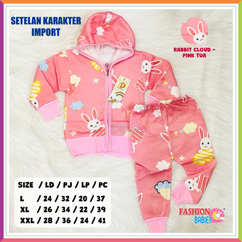 SETELAN SWEATER KARAKTER TOPI IMPORT | SETELAN TOPI ANAK ❤ Fashionbabies ❤