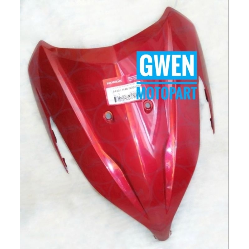 Cover Front Top Tameng Tebeng Depan Atas Vario 110 Esp Merah Glam Red 64301K46N00ARM Orisinil