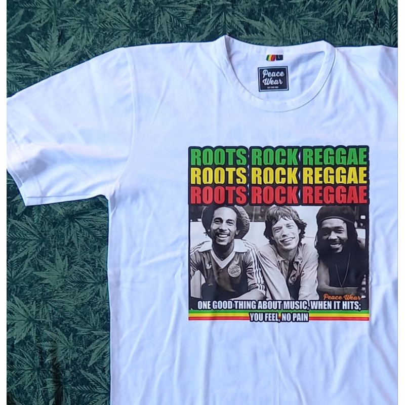 kaos ROOTS ROCK REGGAE bob marley mick jagger peter tosh tshirt musik stones