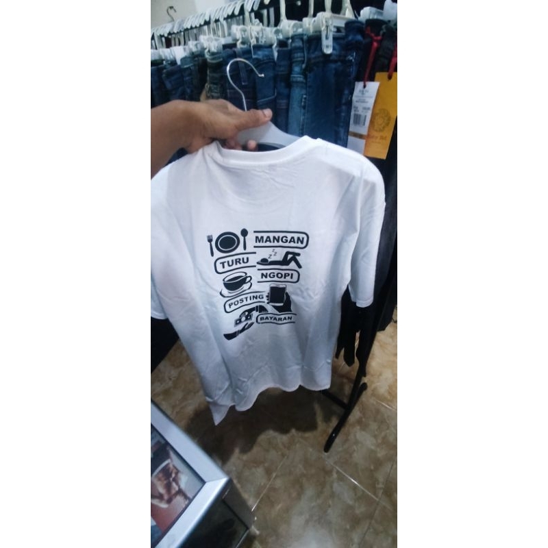kaos mangan turu ngopi