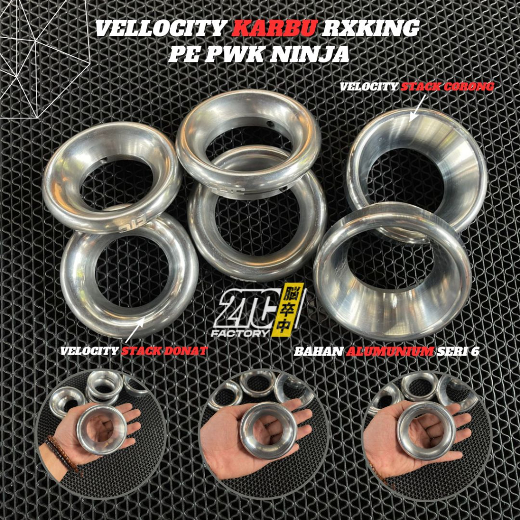 Vellocity karbu Rx king Corong Karbu Karburator Velocity Stack Bulat Pendek Donat