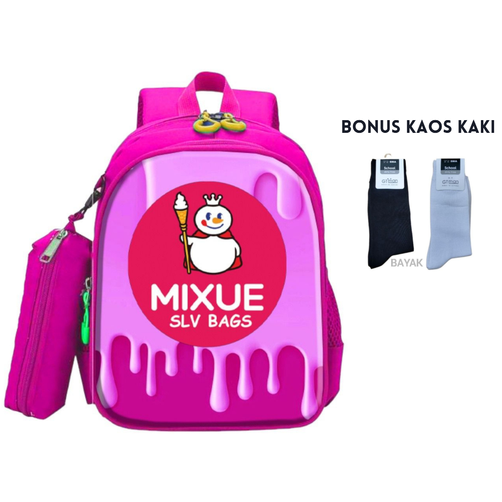 PREMIUM - tas ransel anak sekolah PAUD TK SD LAKI 2in1 PREMIUM VIRAL terbaru 2023 karakter ES KRIM MIXUE terlaris bisa COD