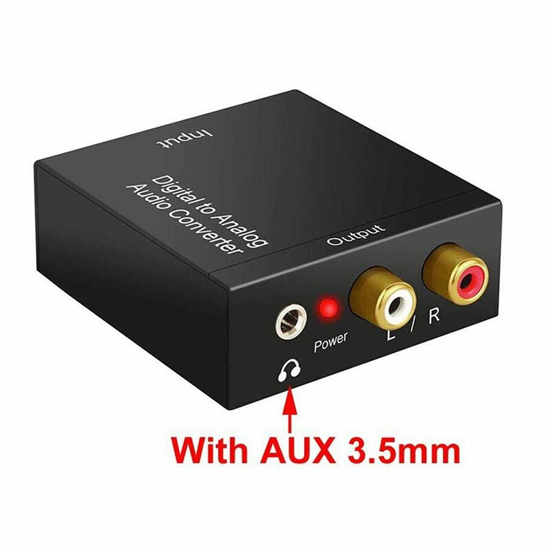 YUN Mall Baru Digital Audio Ke Analog Coaxial/Toslink Ke Analog/RCA Konverter Sumbu Optik Digital Ke Analog 3.5mm Audio Converter/Modul Converter Audio Optical Toslink Coaxial Digital to Analog RCA