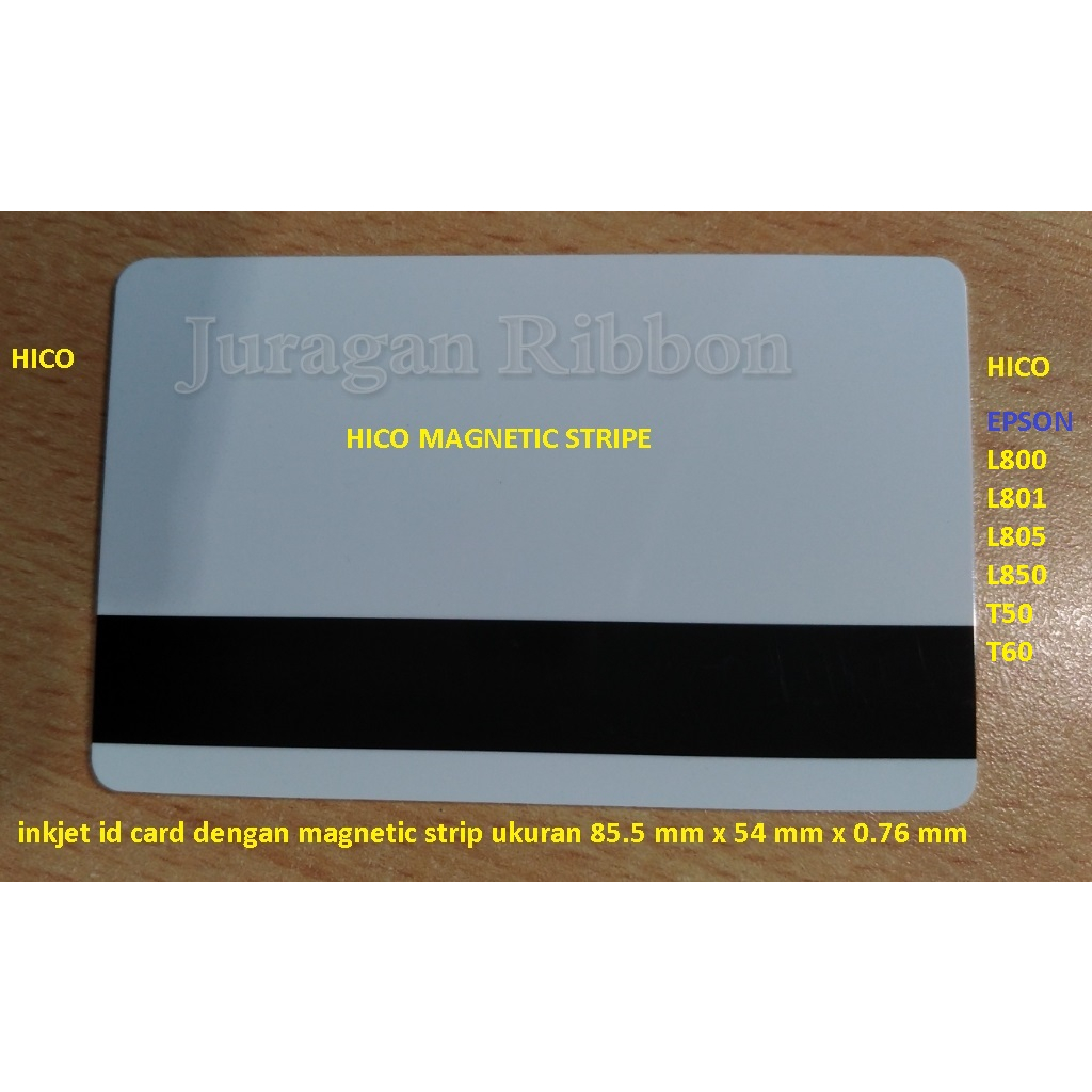 Kartu INKJET PVC Blank Id Card HICO magnetik / magnetic high quality
