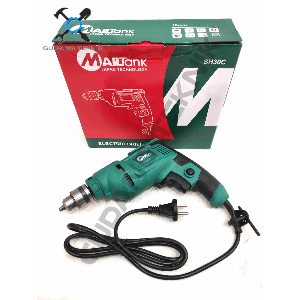 (VARIABLE SPEED) Mesin Bor Tangan 10mm SH30C MAILTANK / Electric Drill Bor Elektrik Besi Kayu Beton 10 mm Mesin Bor Listrik SH 30C MAILTANK