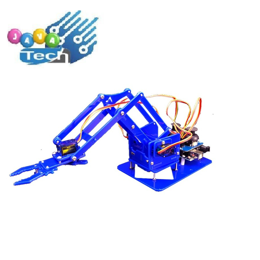 DIY 4DOF Robotic Arm Robot Lengan Mekanik Capit Akrilik Servo